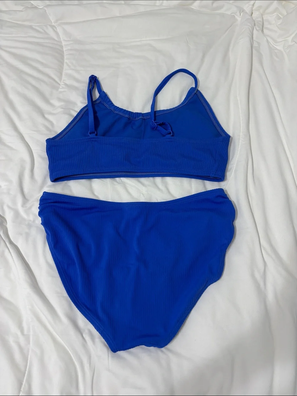 Target Girls Bright Blue Ribbed Two-Piece Swim Bikini